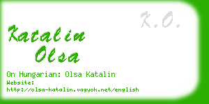 katalin olsa business card